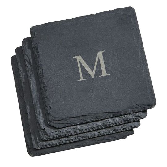 Black Slate Square Coasters